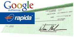 Прощайте чеки от Google Inc за Adsense! Здравствуйте платежи через Рапиду и почту России!